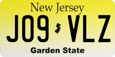NJ license plate J09VLZ