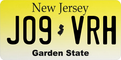 NJ license plate J09VRH