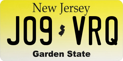 NJ license plate J09VRQ
