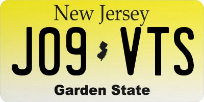 NJ license plate J09VTS