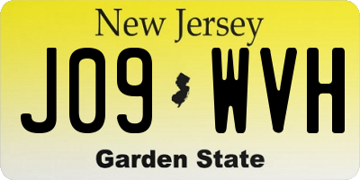 NJ license plate J09WVH