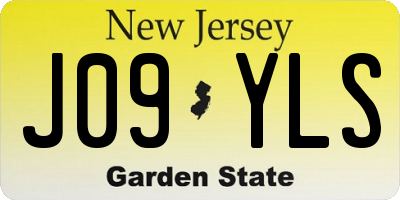 NJ license plate J09YLS