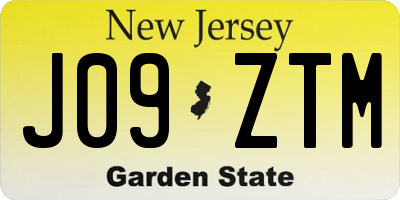 NJ license plate J09ZTM