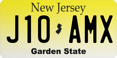 NJ license plate J10AMX
