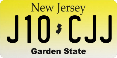 NJ license plate J10CJJ