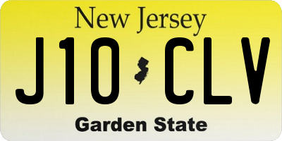 NJ license plate J10CLV