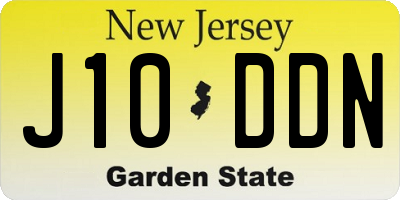 NJ license plate J10DDN