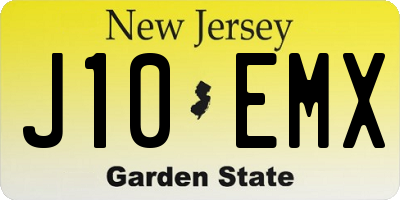 NJ license plate J10EMX
