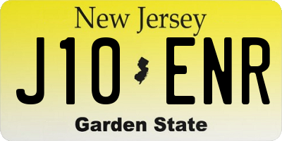 NJ license plate J10ENR