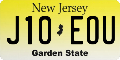 NJ license plate J10EOU