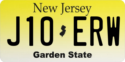 NJ license plate J10ERW