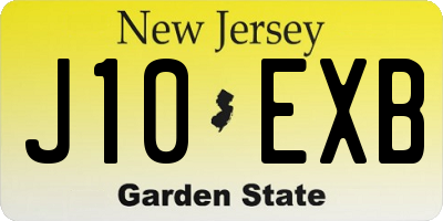 NJ license plate J10EXB