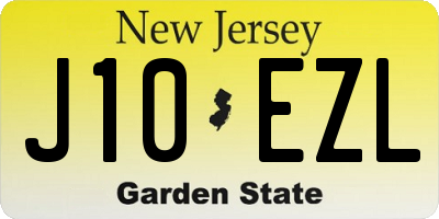 NJ license plate J10EZL
