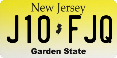 NJ license plate J10FJQ