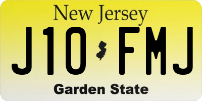NJ license plate J10FMJ