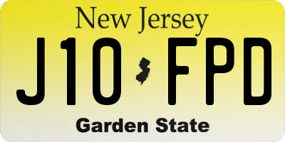 NJ license plate J10FPD