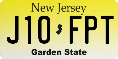 NJ license plate J10FPT