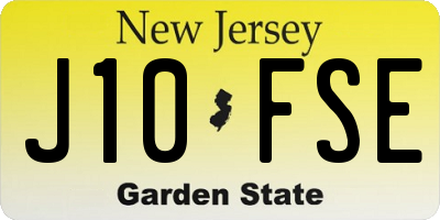 NJ license plate J10FSE