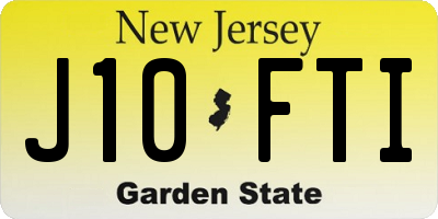 NJ license plate J10FTI