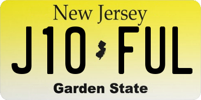 NJ license plate J10FUL