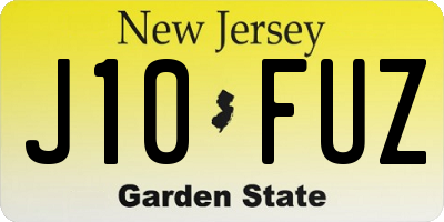 NJ license plate J10FUZ