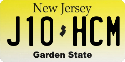 NJ license plate J10HCM