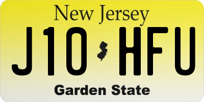 NJ license plate J10HFU