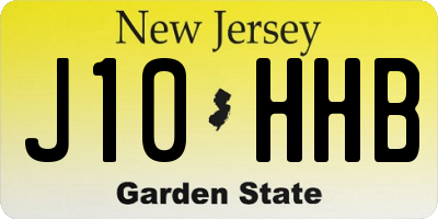 NJ license plate J10HHB