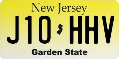 NJ license plate J10HHV