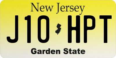 NJ license plate J10HPT