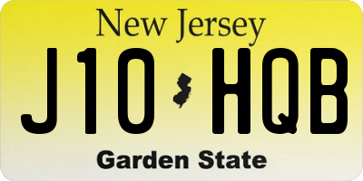 NJ license plate J10HQB