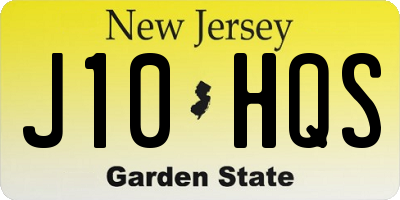 NJ license plate J10HQS