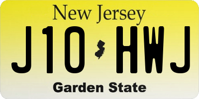 NJ license plate J10HWJ