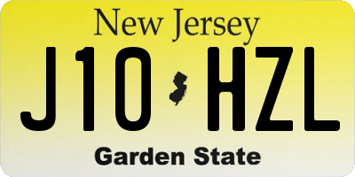 NJ license plate J10HZL
