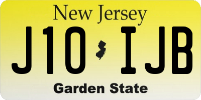 NJ license plate J10IJB