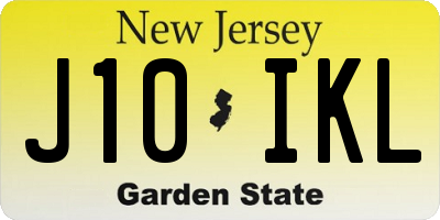 NJ license plate J10IKL