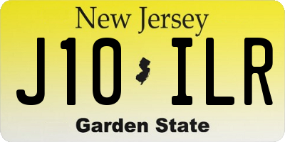 NJ license plate J10ILR