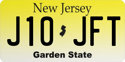 NJ license plate J10JFT
