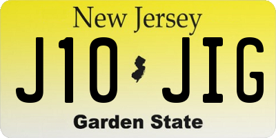 NJ license plate J10JIG