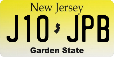 NJ license plate J10JPB