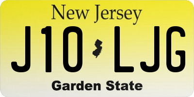 NJ license plate J10LJG