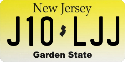 NJ license plate J10LJJ