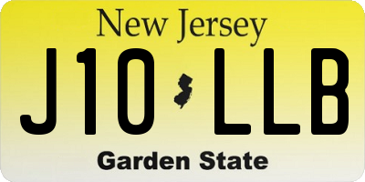 NJ license plate J10LLB