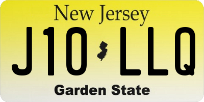 NJ license plate J10LLQ