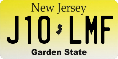 NJ license plate J10LMF