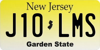 NJ license plate J10LMS