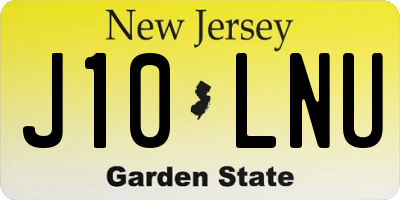 NJ license plate J10LNU