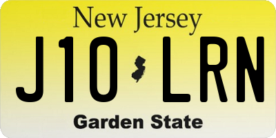 NJ license plate J10LRN