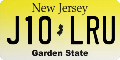 NJ license plate J10LRU