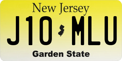 NJ license plate J10MLU